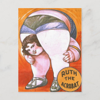 Cartão Postal Vintage Circus Acrobat
