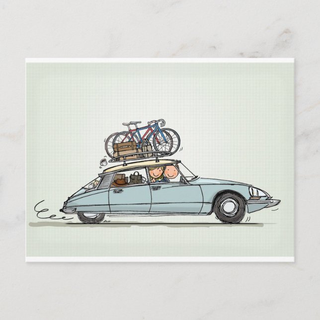 Cartão Postal Vintage Citroën DS (Frente)