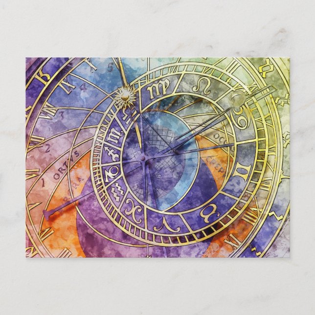 Cartão Postal Vintage clock (Frente)