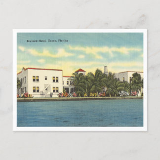 Cartão Postal Vintage Cocoa, Hotel Flórida Brevard, 1940