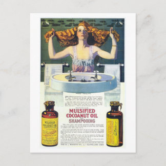 Cartão Postal Vintage Coles Phillips art nouveau shampoging ad