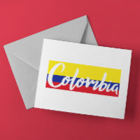 Vintage Colombia Flag Script