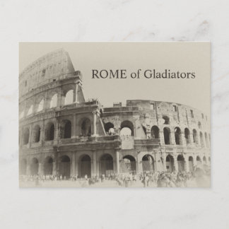 Cartão Postal Vintage Colosseum - Roma dos Gladiadores