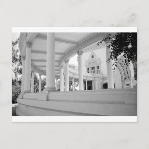 Cartão Postal Vintage Columns Architecture Black and White Photo