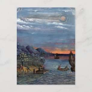 Cartão Postal Vintage Comet Book Ilustração Argentum