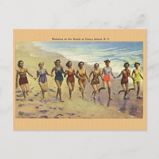 Cartão postal Vintage Coney Island (Frente)