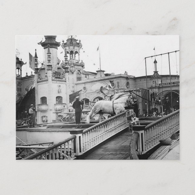 Cartão Postal Vintage Coney Island (Frente)