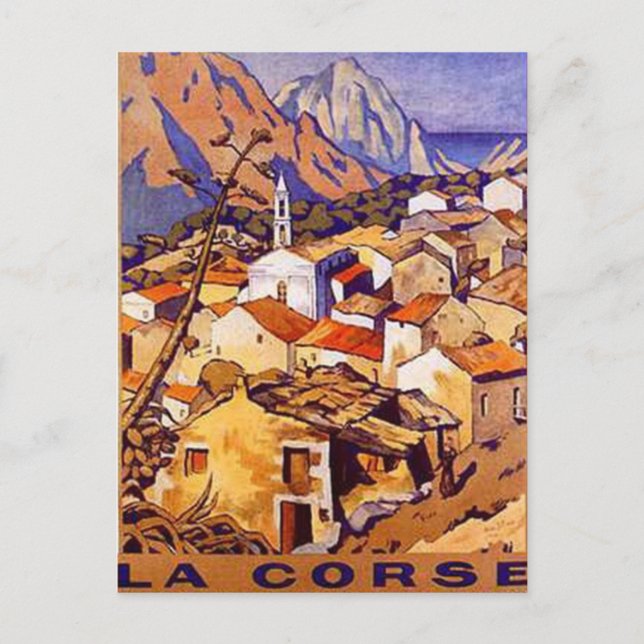 Cartão Postal Vintage Corsica, França - (Frente)
