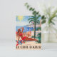Cartão Postal Vintage Cote D'Azur Beach Girl (Em pé/Frente)