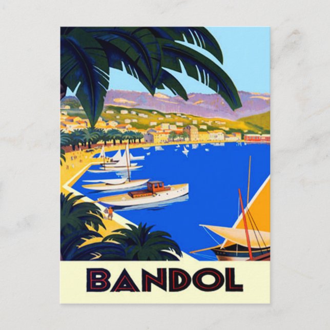 Cartão Postal Vintage Cote D'Azur Viagem (Frente)