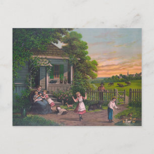 Cartão Postal Vintage Cottage