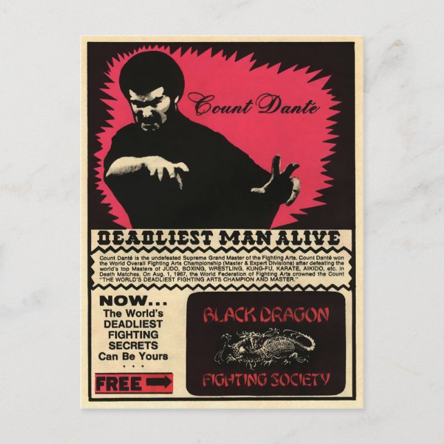 Cartão Postal Vintage Count Dante Advertisement (Frente)