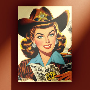 Cartão Postal Vintage Country Pulp Girl