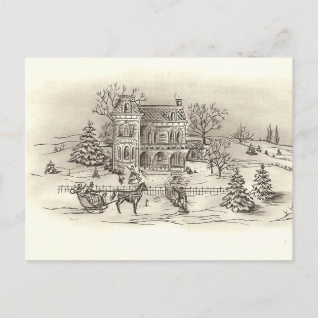 Cartão postal Vintage Countryside (Frente)