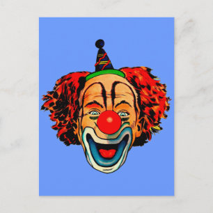 Cartão Postal Vintage Crazy Clowy