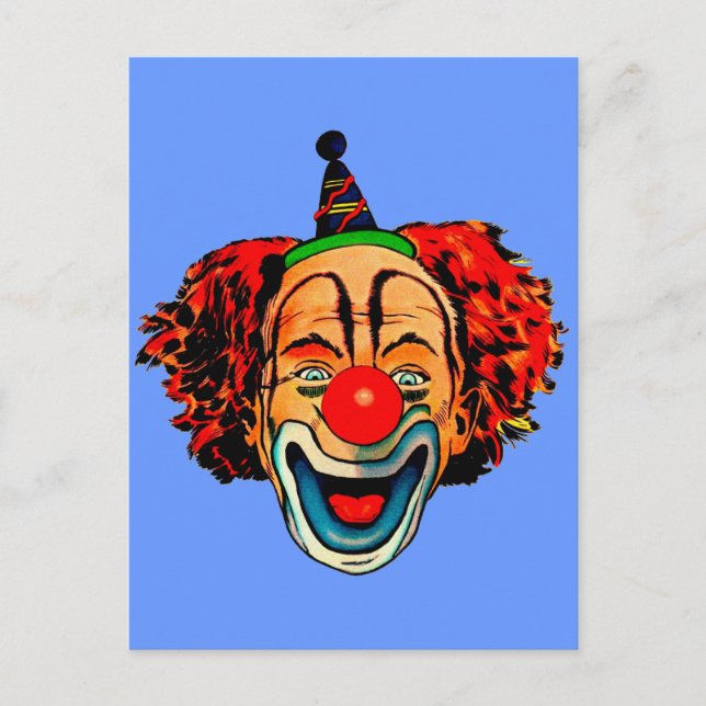 Cartão Postal Vintage Crazy Clowy (Frente)