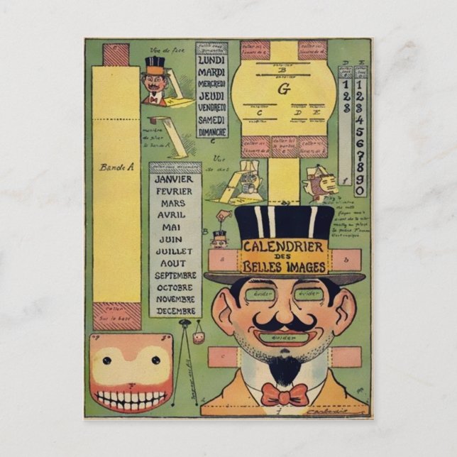 Cartão Postal Vintage Creepy Cutout (Frente)