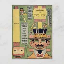 Cartão Postal Vintage Creepy Cutout