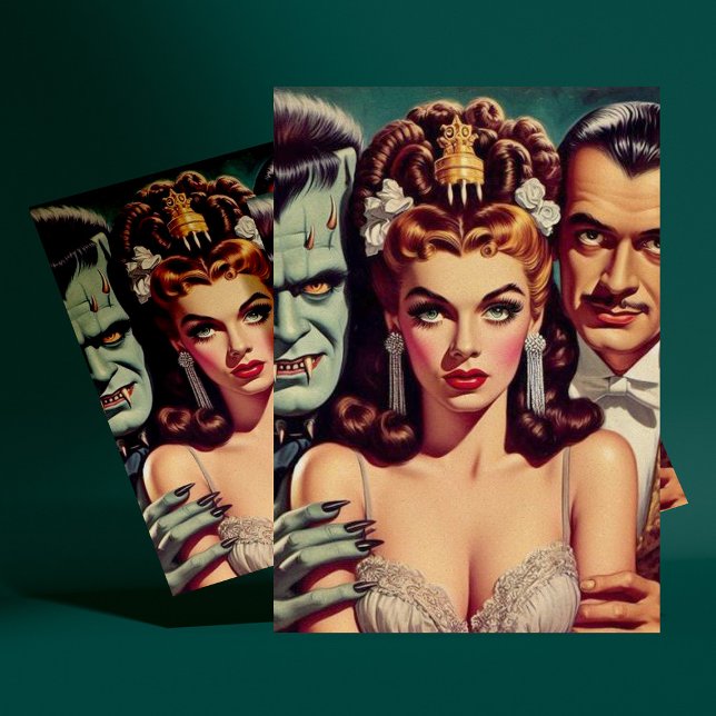 Cartão Postal Vintage Creepy Horror Art (Criador carregado)