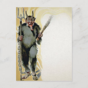 Cartão Postal Vintage Creepy Krampus