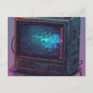 Cartão Postal Vintage CRT computer from the late 1990s - 1