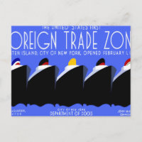 Vintage Cruise Ship Art Deco Poster