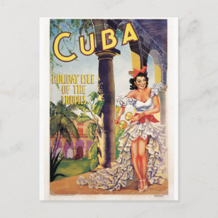 Cartão Postal Vintage Cuban Tourist Commission Tropics Viagem