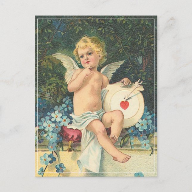 Cartão Postal Vintage Cupid & Mark (Frente)