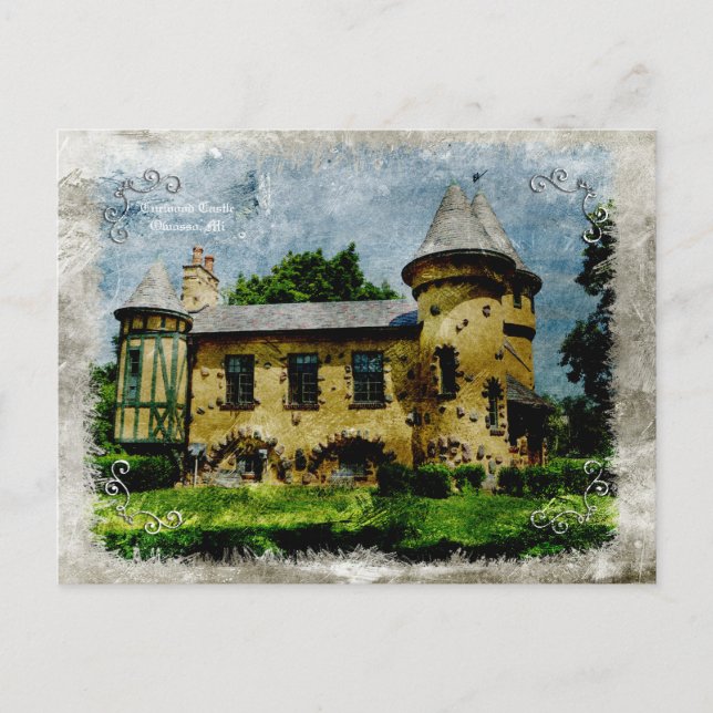 Cartão Postal Vintage Curwood Castle (Frente)
