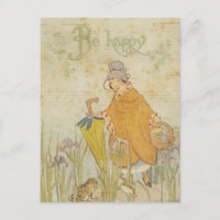 Vintage Cute Girl Stories Sapo Pond Iris
