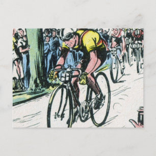 Cartão Postal Vintage Cycling Impressão