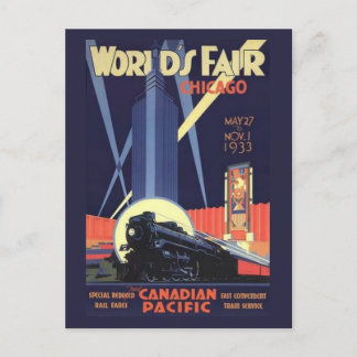 Cartão postal Vintage da Feira Mundial de Chicago
