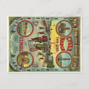 Cartão postal Vintage da Ilha Coney