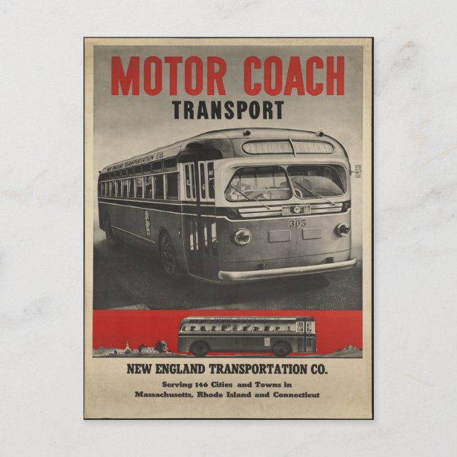 Cartão postal vintage da Nova Inglaterra (Frente)