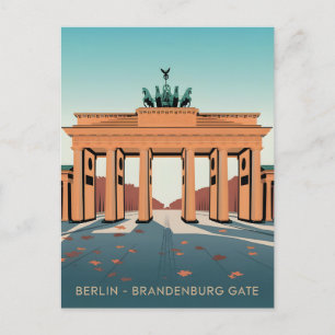 Cartão Postal Vintage da Porta de Brandeburgo de Berlim