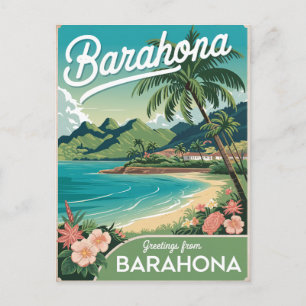 Cartão Postal Vintage da República Dominicana de Barahona