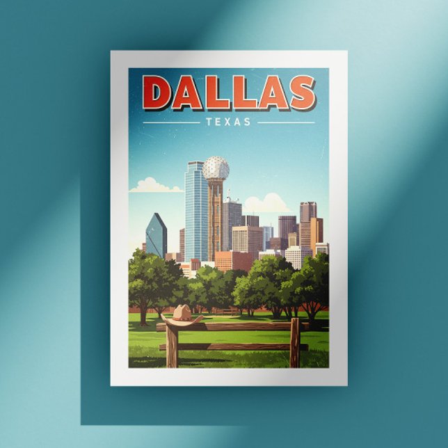 Cartão Postal Vintage Dallas Texas (Criador carregado)
