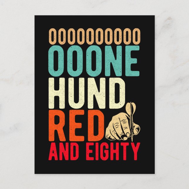 Cartão Postal Vintage Darts 180 Dart Lover (Frente)