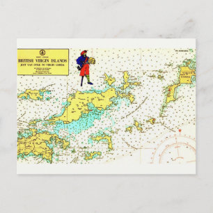 Cartão postal vintage das Ilhas Virgens Britânicas
