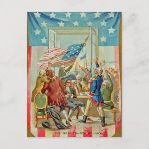 Cartão postal Vintage De 4 De Julho