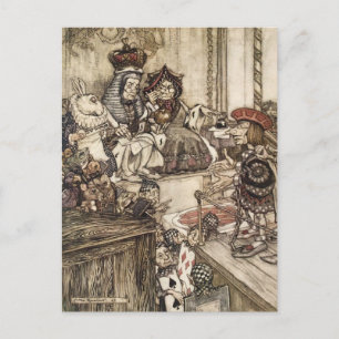 Cartão postal vintage de Alice no País das Maravil