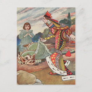 Cartão postal vintage de Alice no País das Maravil