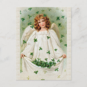 Cartão postal vintage de anjo irlandês