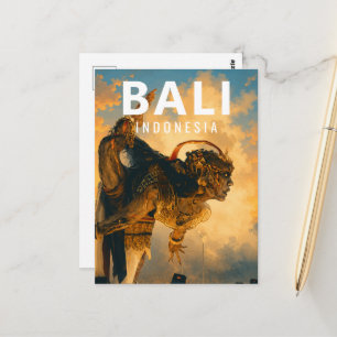 Cartão Postal Vintage de Bali – Sapa Warang Ogoh-O
