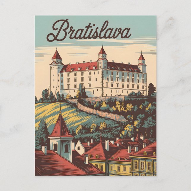 Cartão Postal Vintage de Bratislava (Frente)