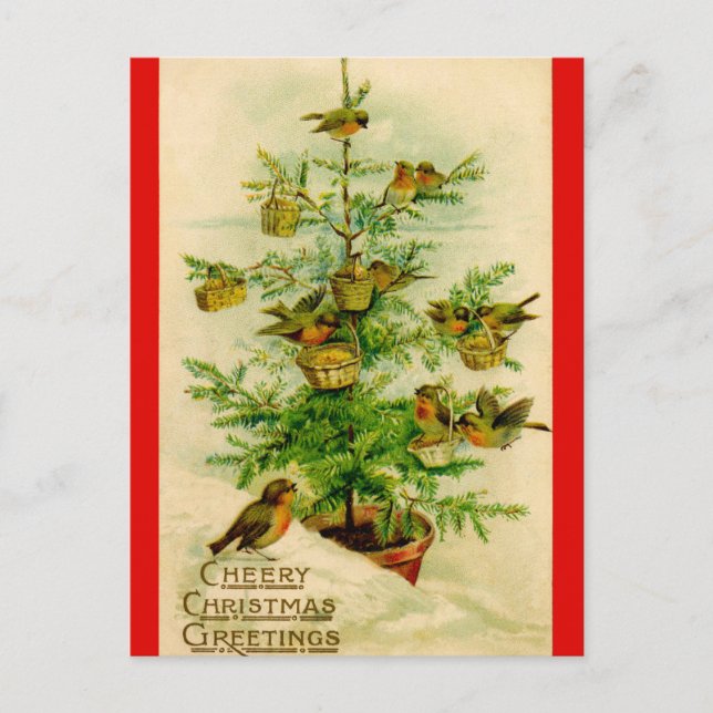 Cartão postal Vintage de Cartões de natal Cheios (Frente)