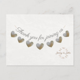 Cartão Postal Vintage de casamentos e obrigado de caserna de pér