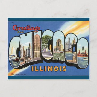 Cartão postal Vintage de Chicago Illinois