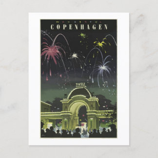 Cartão postal Vintage de Copenhagen Tivoli