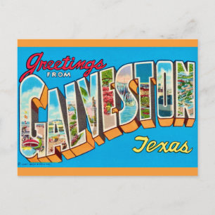 Cartão postal vintage de Galveston Texas